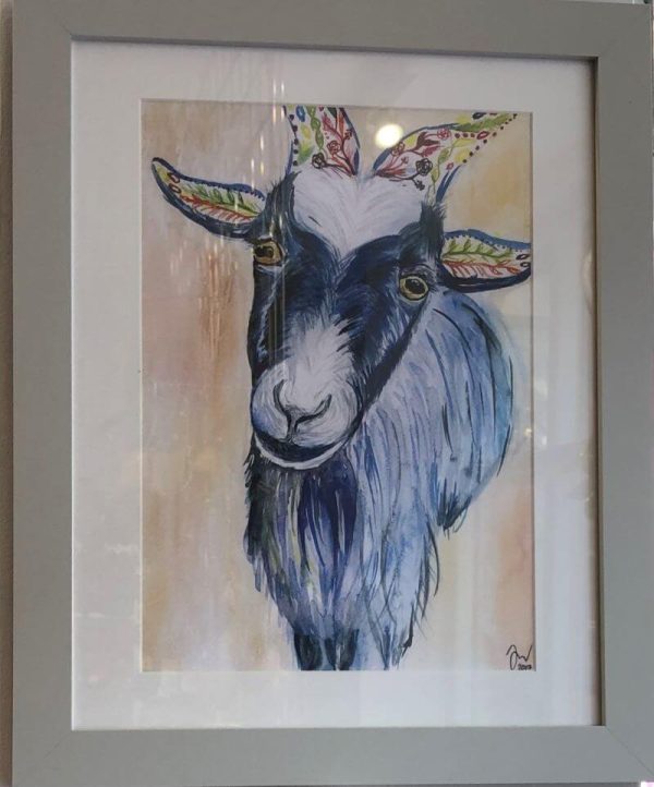Goat original art print