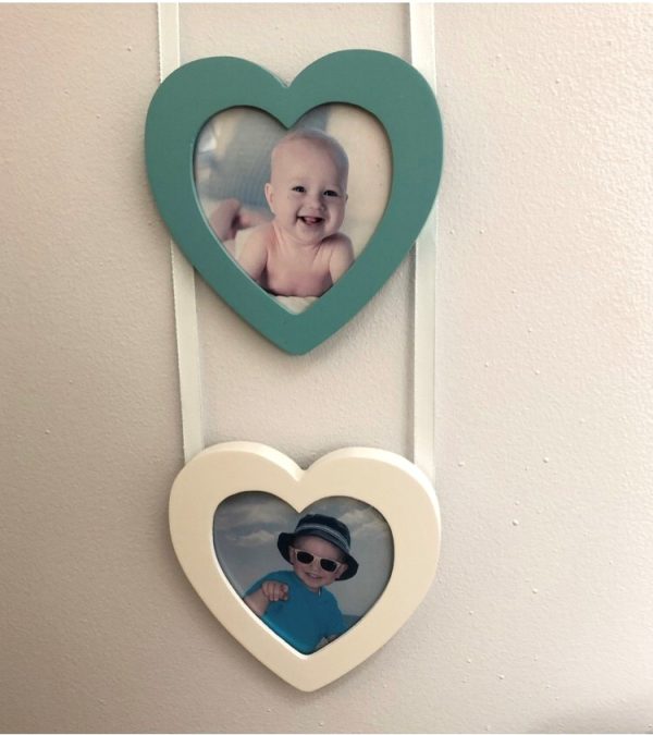 Heart shaped child's photo frame