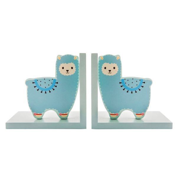 Little LLama colourful wooden bookends from sass and belle