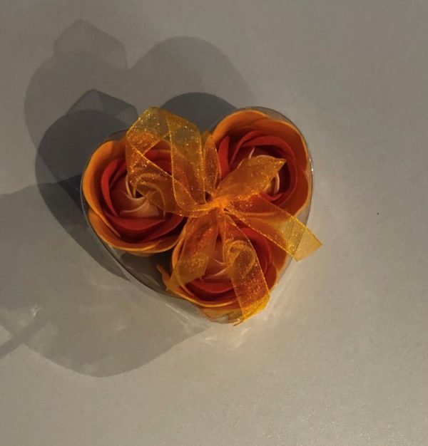 Orange roses made from soap