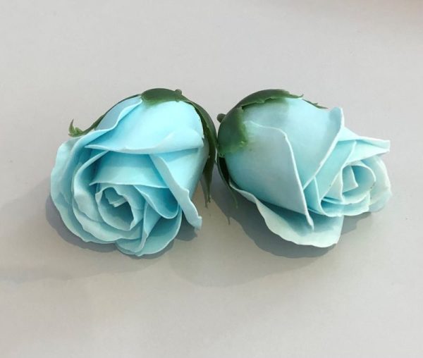 pale blue soap rose