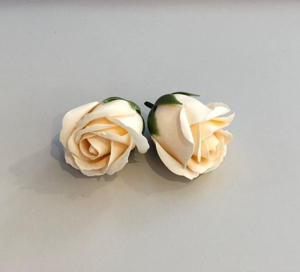 peach rose made from soap