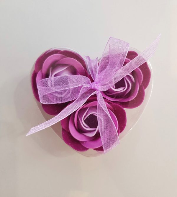 Purple roses made from soap