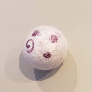 Rhubarb and custard bubble bath bomb