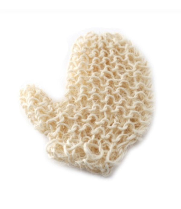 sisal exfoliating glove