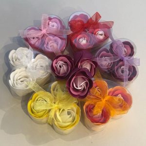 Heart shaped gift box of soap roses