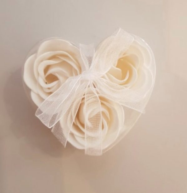 White roses made from soap