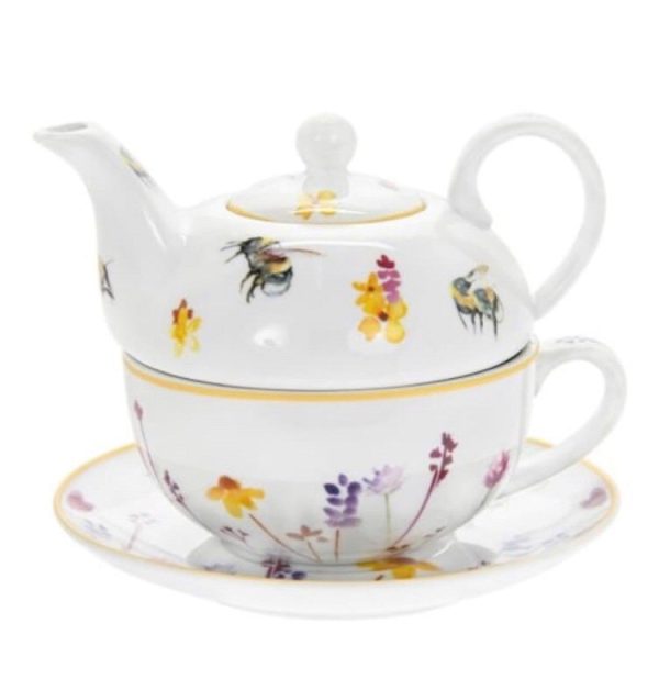 bee and wild garden teapot for one