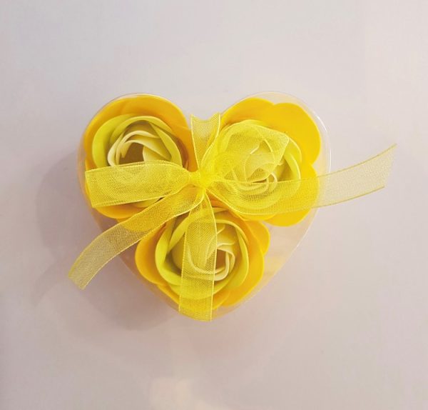 Yellow roses made from soap