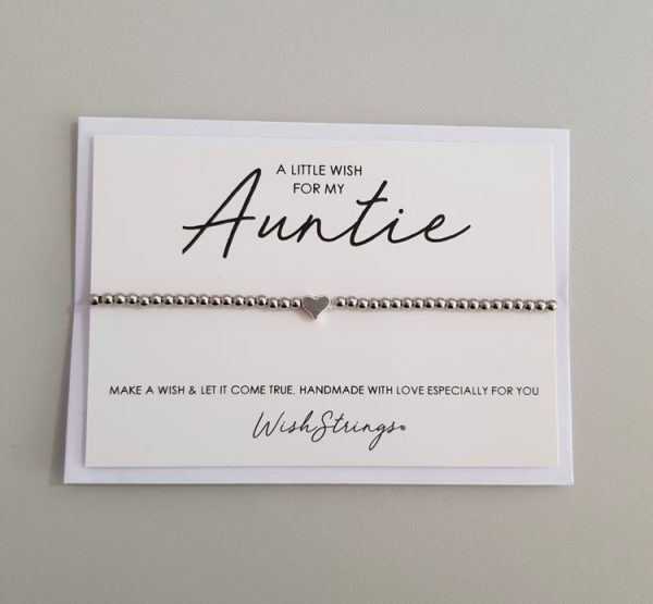Auntie silver bead bracelet