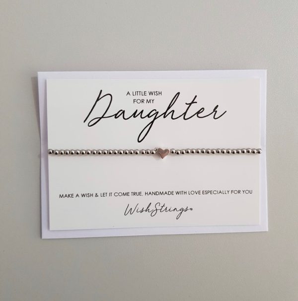 Daughter silver bead bracelet