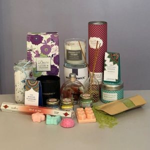 Fragrance subscription box monthly selection of candles, diffusers and fragrance accessories