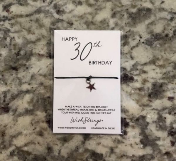 30th birthday charm bracelet