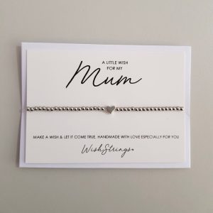 Mum silver bead bracelet