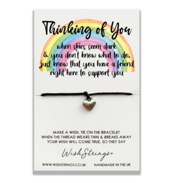 Thinking of you when skies seem dark novelty bracelet