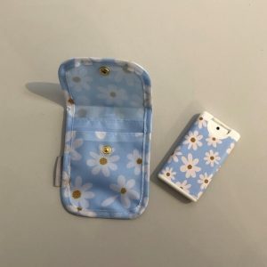 Daisy face mask and hand sanitiser pouch