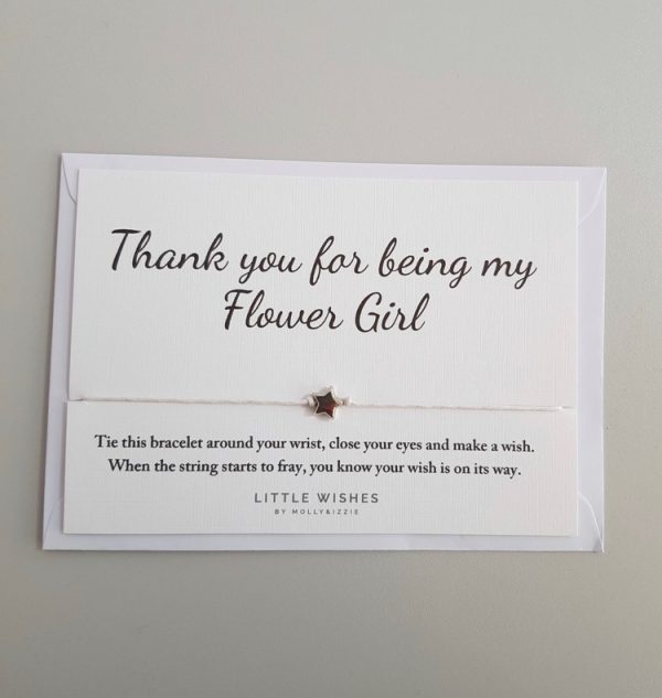 Thank you for being my flower girl bracelet card