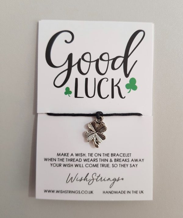 good luck four leaf clover charm bracelet