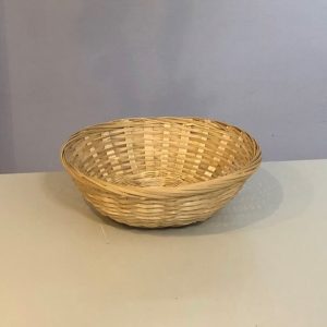 round wicker storage basket