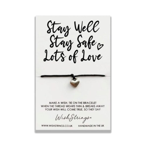 stay well stay safe lots of love charm bracelet