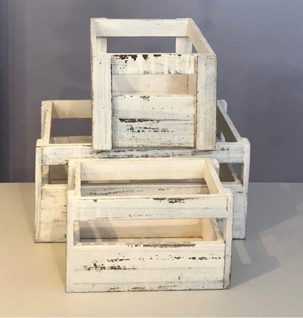 rustic white washed bespoke pamper crate