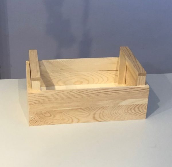 natural wood bespoke pamper hamper crate