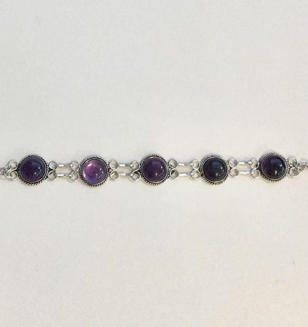 Protecting Amethyst gem stone bracelet