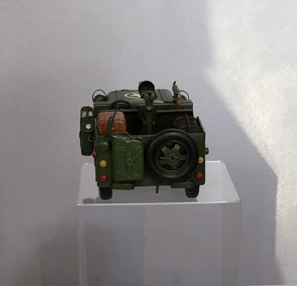 rear view of army jeep replica ornament