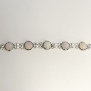 rose quartz gem stone bracelet