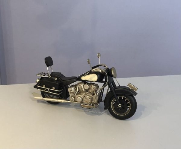 Black vintage motorbike ornament