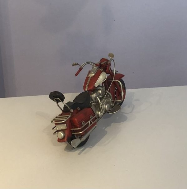 red replica vintage motorbike in black