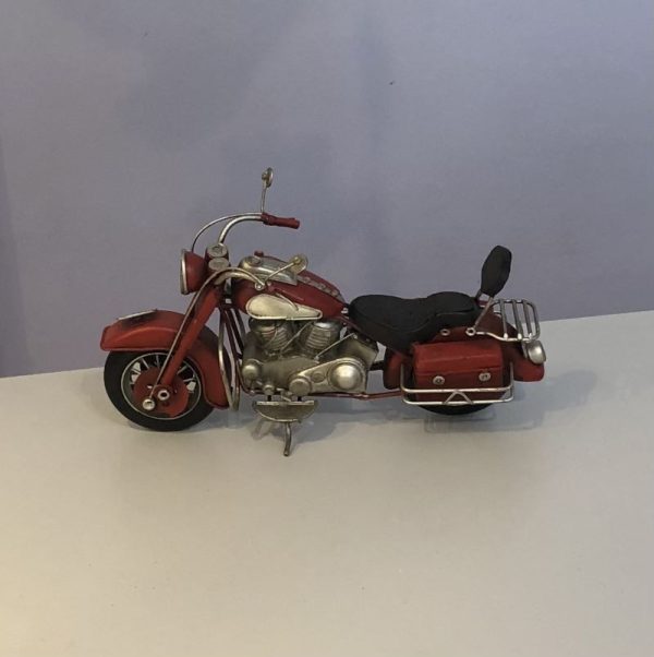 vintage red motorbike ornament