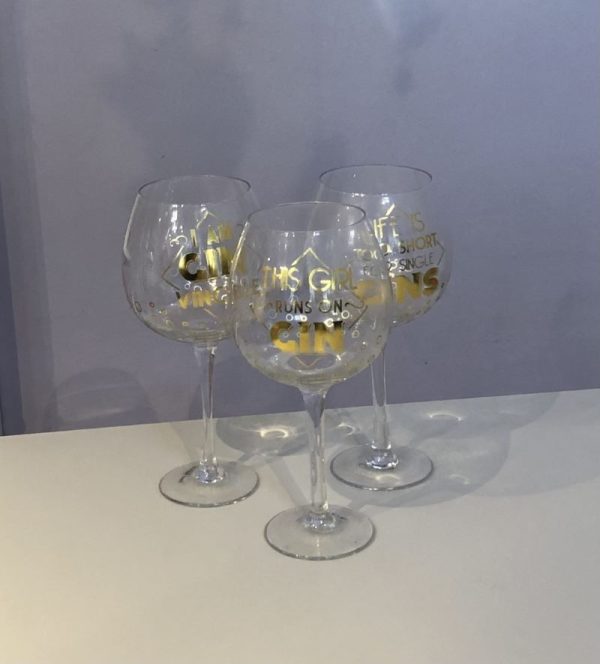 novelty gin glasses