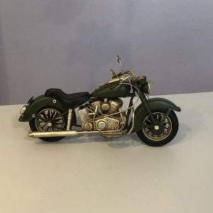 vintage classic green motorbike ornament