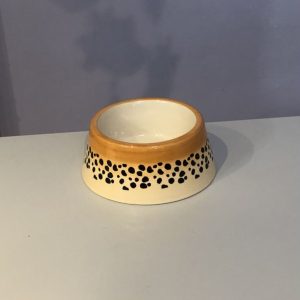 cheetah china cat bowl
