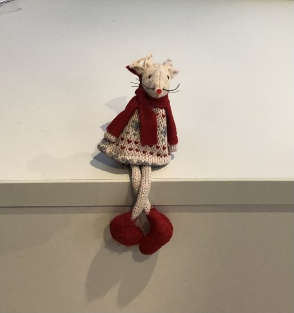 Traditional felt christmas mouse