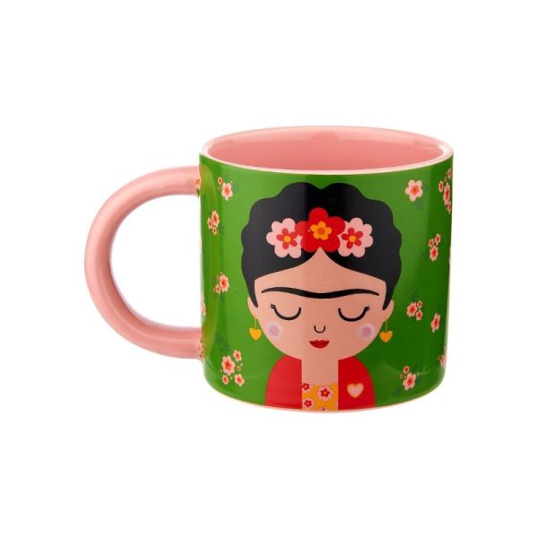 Frida mug from Sass and Belle. Colourful mug based on the artwork of Frida Kahlo