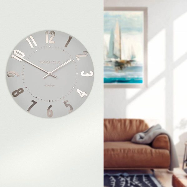 Thomas Kent Mulberry silver cloud wall clock