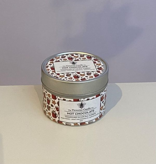 natural soy wax hot chocolate scented candle from victorian candle company